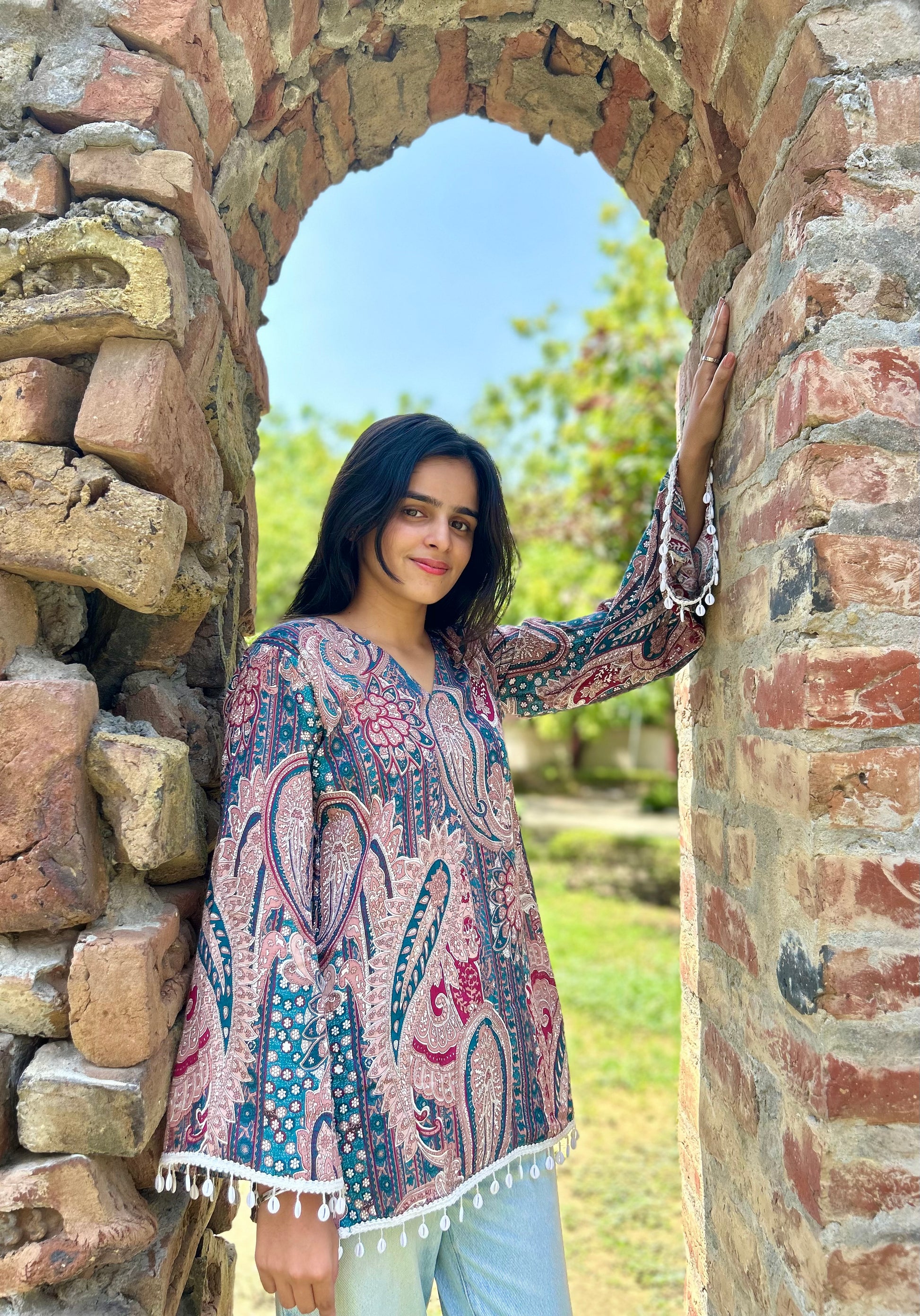 “ Artisan Bell-Sleeve kurti”