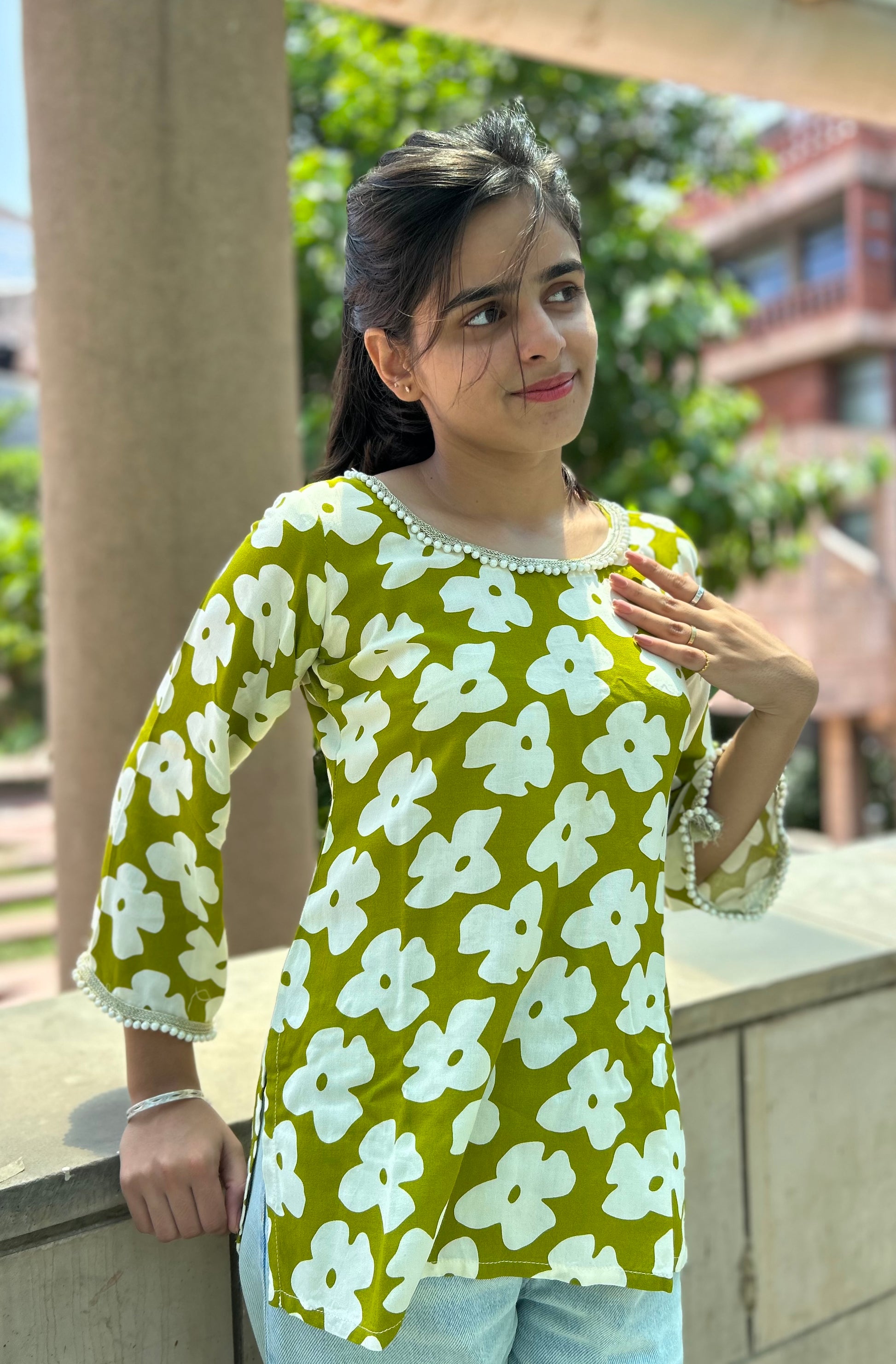 "Olive Aura Tunic"
